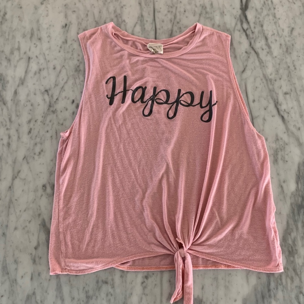 Dirtee Laundry Tank Top Sleeveless T Small Blush